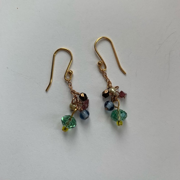 Multi crystal Earrings - Picture 3 of 4